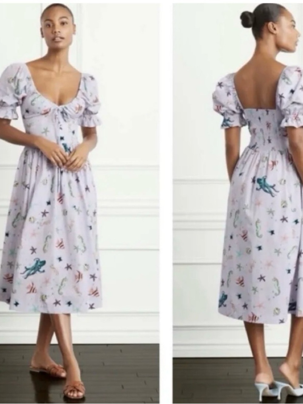 HILL HOUSE Ophelia Midi Dress - Picture 2 of 8